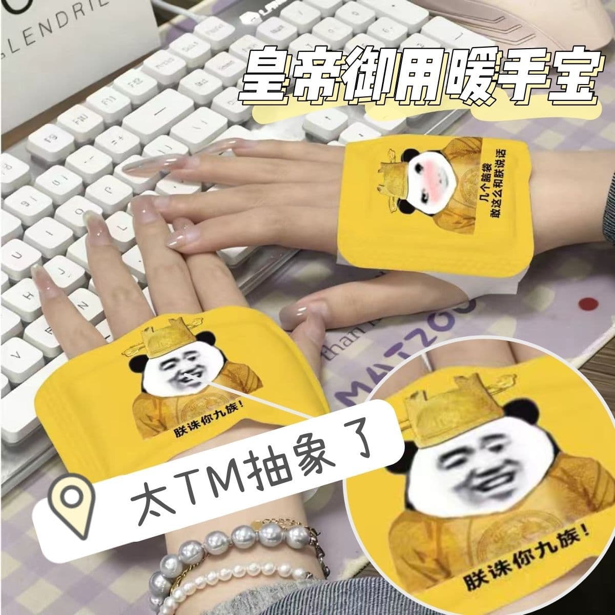 Dragon Pattern Winter Wearable Hand Warmer Steam Hand Warmers Self-Heating Portable for Students