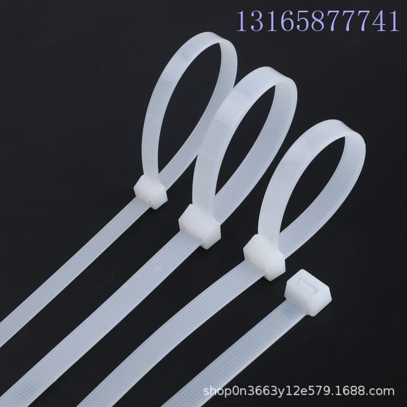 Nylon cable ties with buckles, plastic cord wire bundling straps, garden fixators, self-locking cable ties, size 10*200.