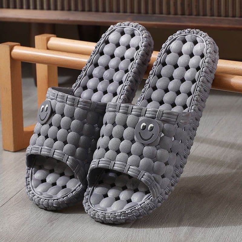 Bathroom Slippers with Drainage Holes, Anti-Slip for Men and Women, Hollow Massage Design, Indoor Home Use