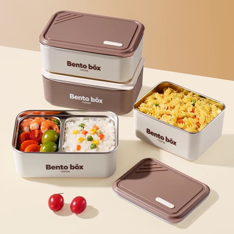 304 stainless steel lunch box, lunch box for students, lunch box for office workers, microwaveable and insulated lunch box