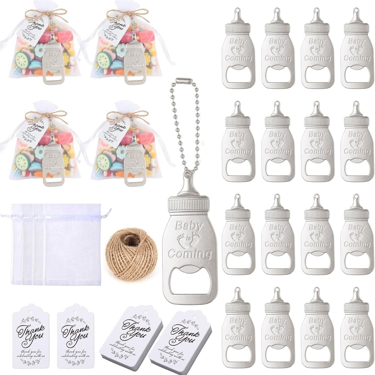 Baby Bottle Opener Baby Shower Decorations Baby Party Baptism Birthday Meal Gift Souvenir