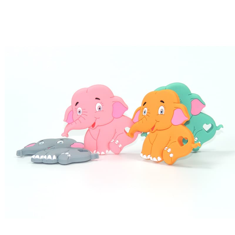 Factory Direct Baby Silicone Teether Elephant Teething Toy Infant Chewable BPA-Free Boilable