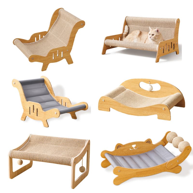 Multiple Types of Sisal Cat Scratching Boards, Cat Nests, Cat Beds, Integrated Scratching Bowls, Scratch-Resistant, Wear-Resistant, Non-Shedding Cat Toys