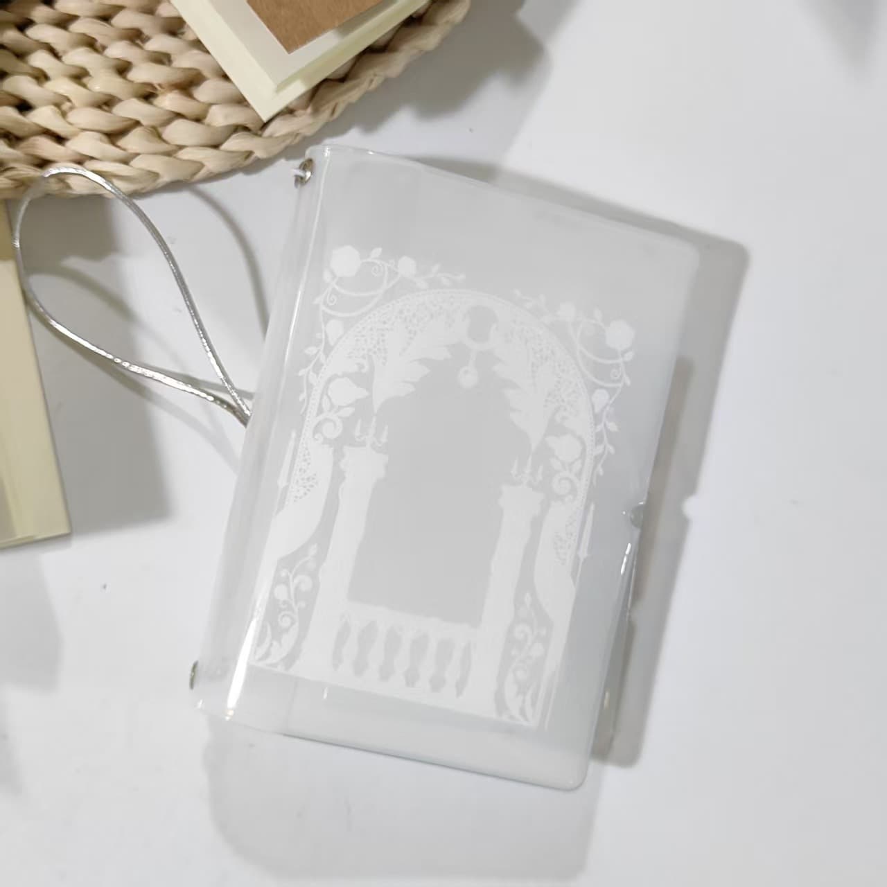 Wholesale supply of milky white passport holder with strap, passport storage booklet, portable retro style photo album