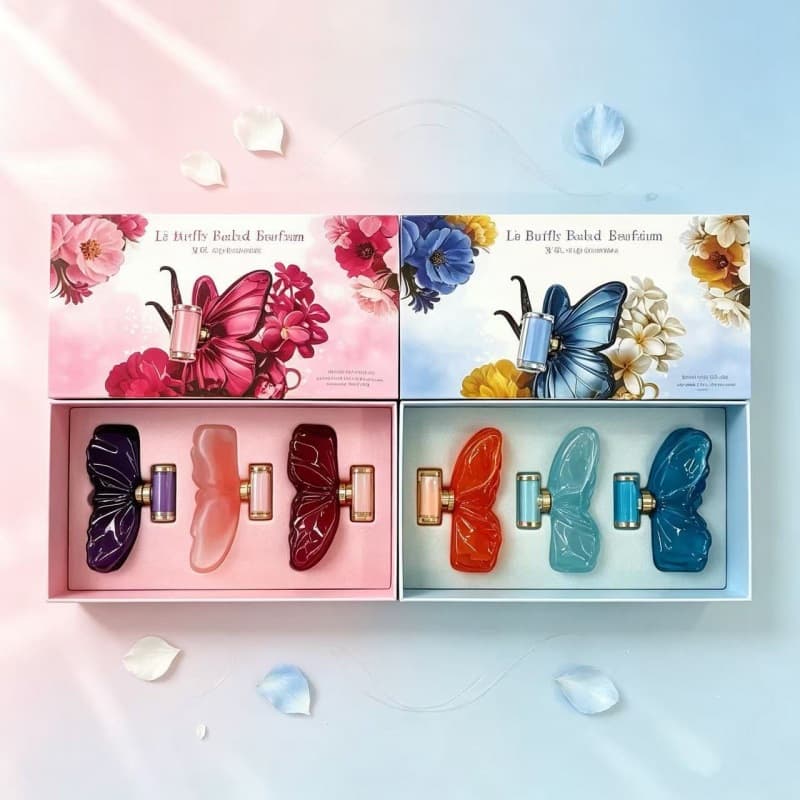 Cross-border Best-selling Butterfly Perfume Gift Set for Men and Women, Long-lasting Light Fragrance Niche Scent Box Set, Perfume Wholesale