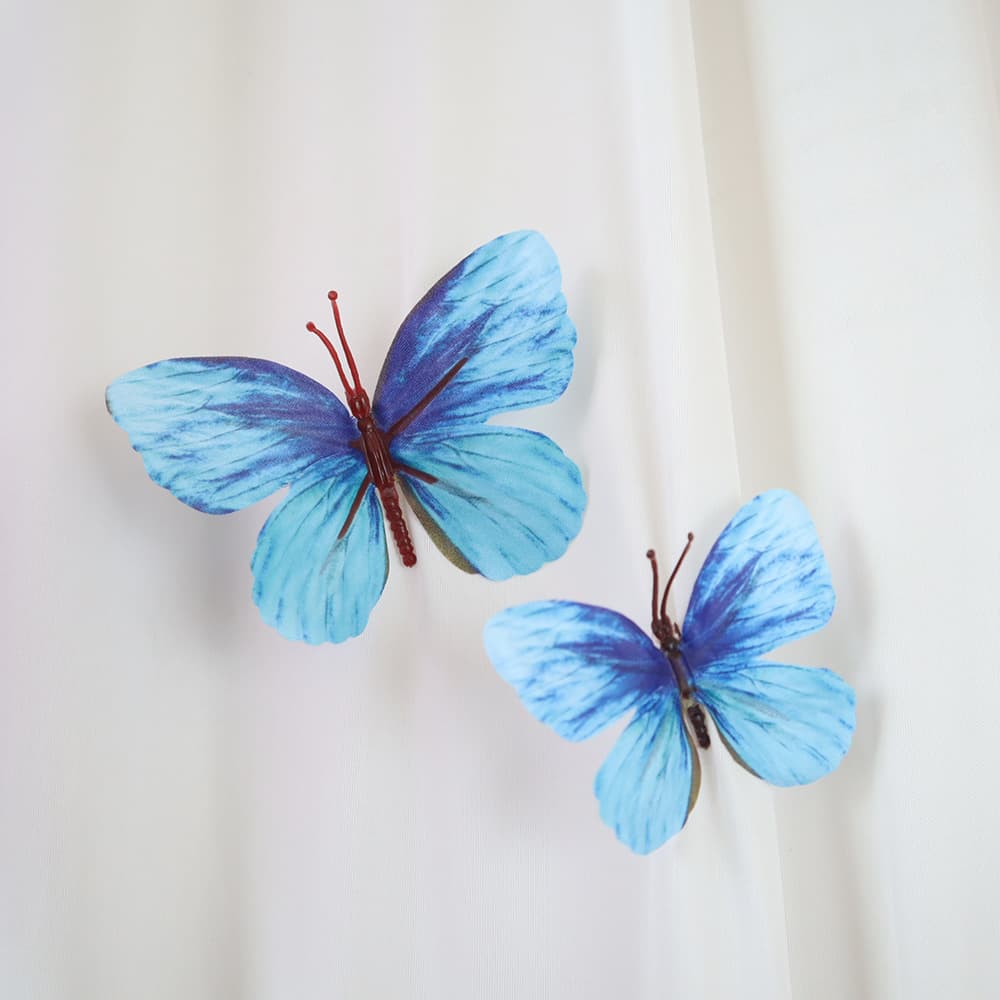 New Simulation Mini Butterfly Hair Clip Hanfu Photo Prop Silk Flower Wall Decoration Wedding Flowers