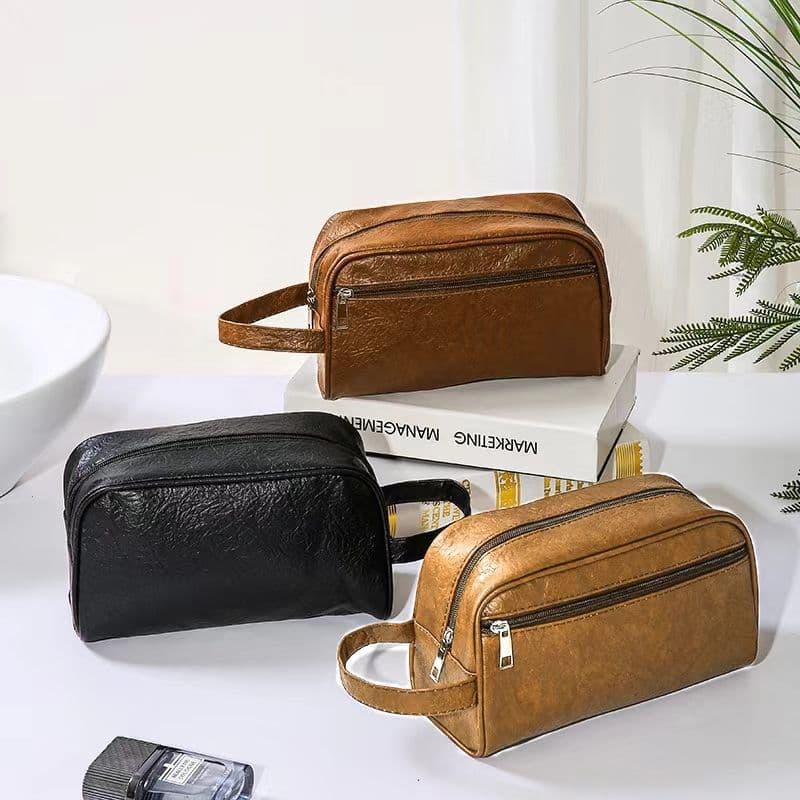 PU new men's toiletry bag toiletry bag waterproof portable travel fashion cosmetic bag portable toiletry bag large capacity