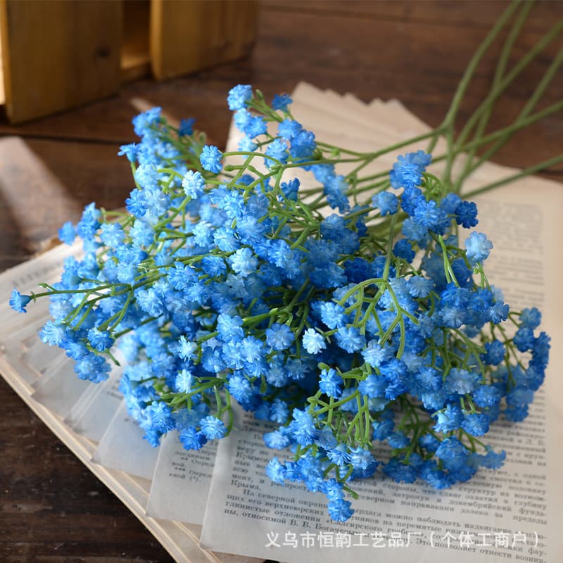 Artificial Baby's Breath Wedding Decoration Bouquet, Soft Touch Silicone Three-Branch Baby's Breath, Plastic Flowers Wholesale Fake Flowers