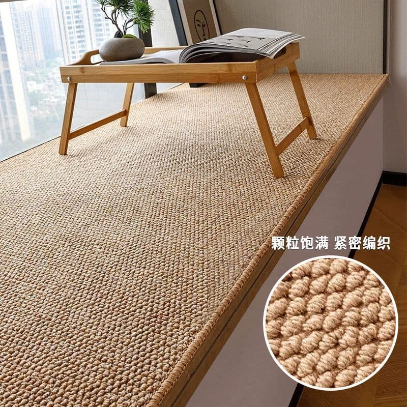 Imitation sisal bay window mat for all seasons, non-slip carpet, living room tea table carpet, Japanese style master bedroom balcony window sill mat