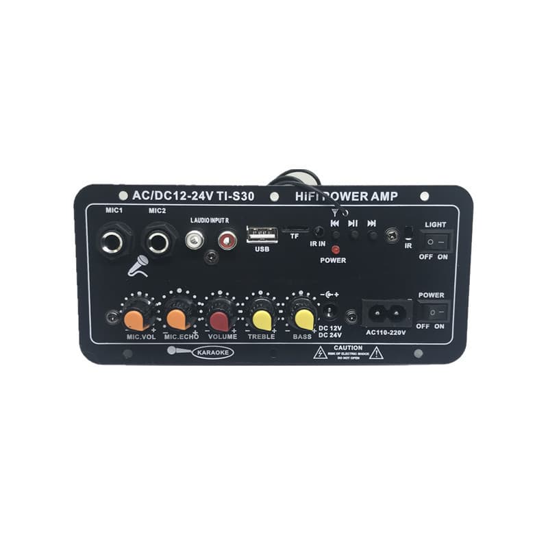 TI-S30 Square Dance Sound Amplifier with Built-in Bluetooth, Radio, Dual Microphone Jacks, 12V/24V/220V, Leide Zhu