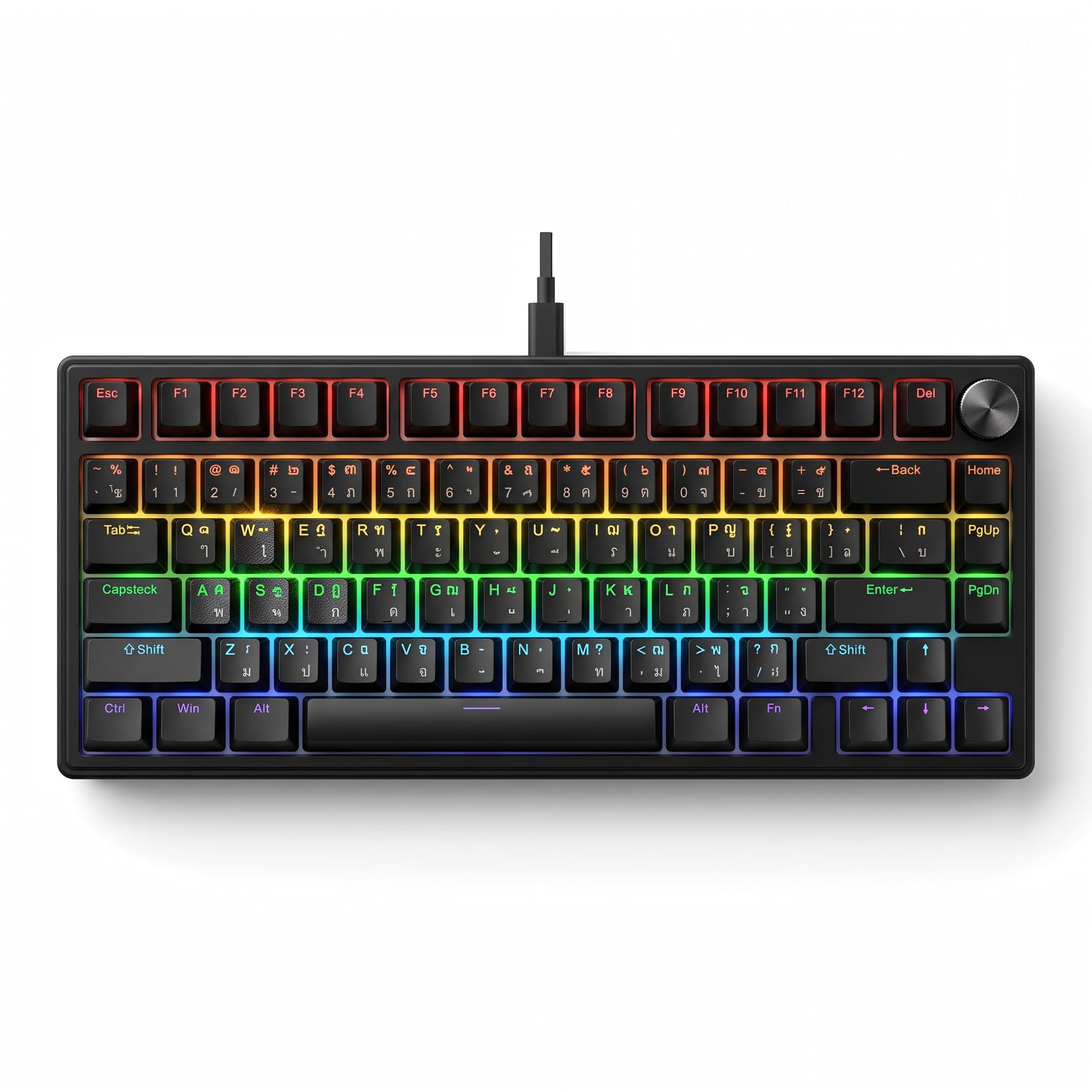 Thai K80 real mechanical gasket structure keyboard wired wireless three-mode game RGB customized mechanical keys