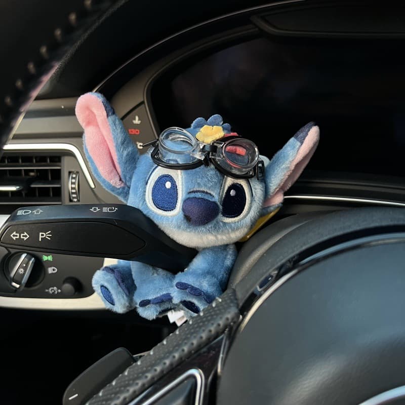 Cartoon Licensed Plush Stitch Car Gear Shift Stitch Lilo & Stitch Trendy Car Decoration