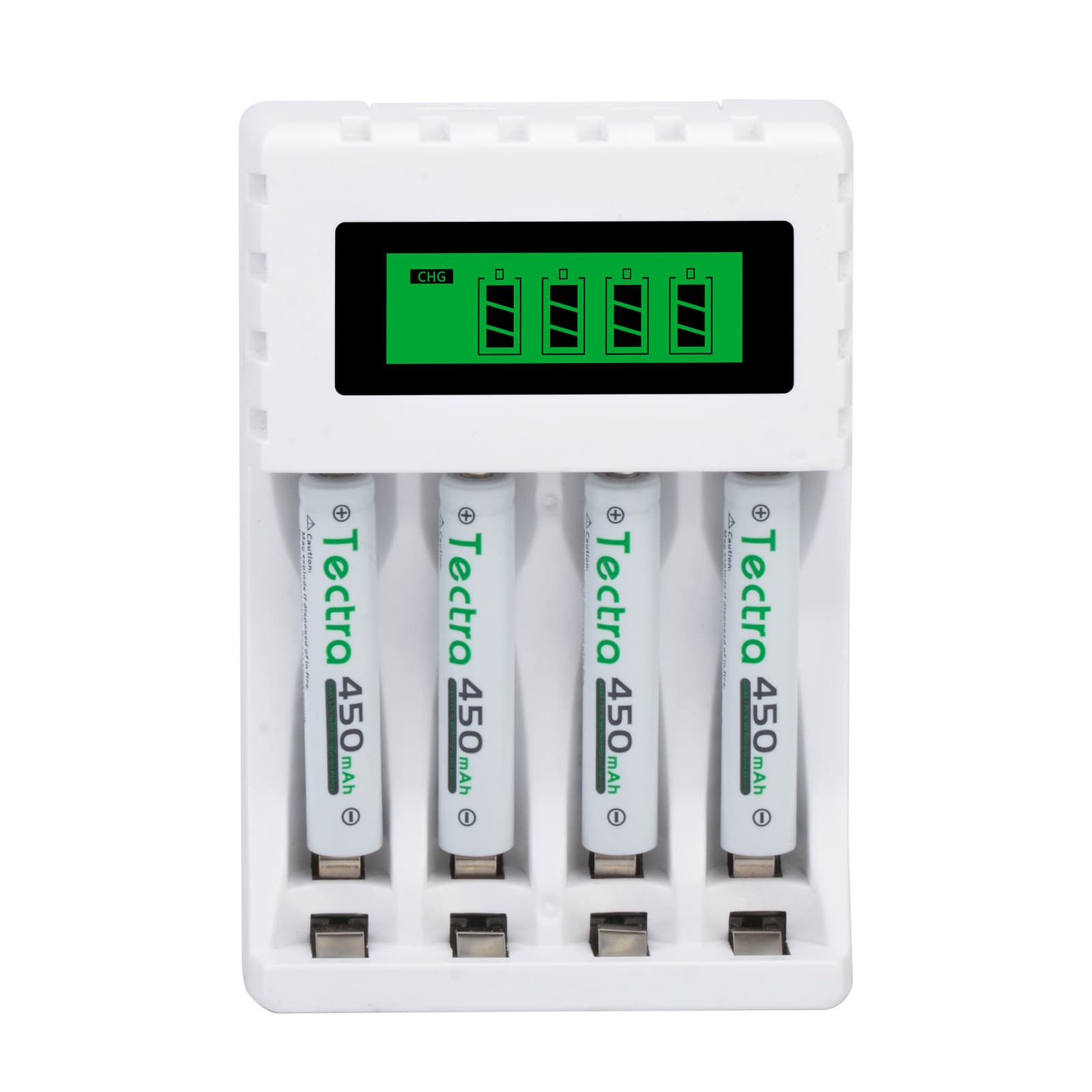AA, AAA, AAAA Battery 4-Slot Charger, Rechargeable Lithium Battery Charger for AA, AAA, AAAA