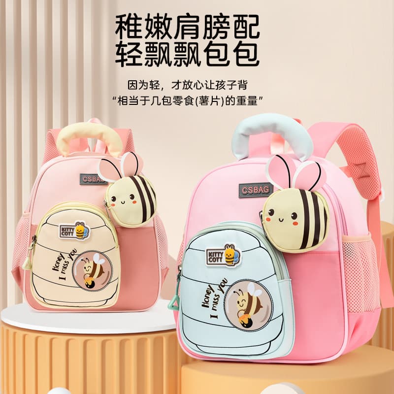 Kindergarten Schoolbags for Ages 3-5, Small and Medium Class Baby Cartoon Backpack for Boys and Girls, Kids' Schoolbags Export