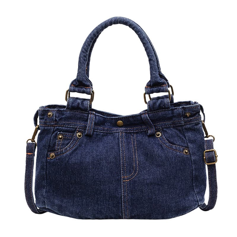 Denim bag women's large capacity 2025 new summer versatile crossbody bag casual shoulder class commuting tote bag