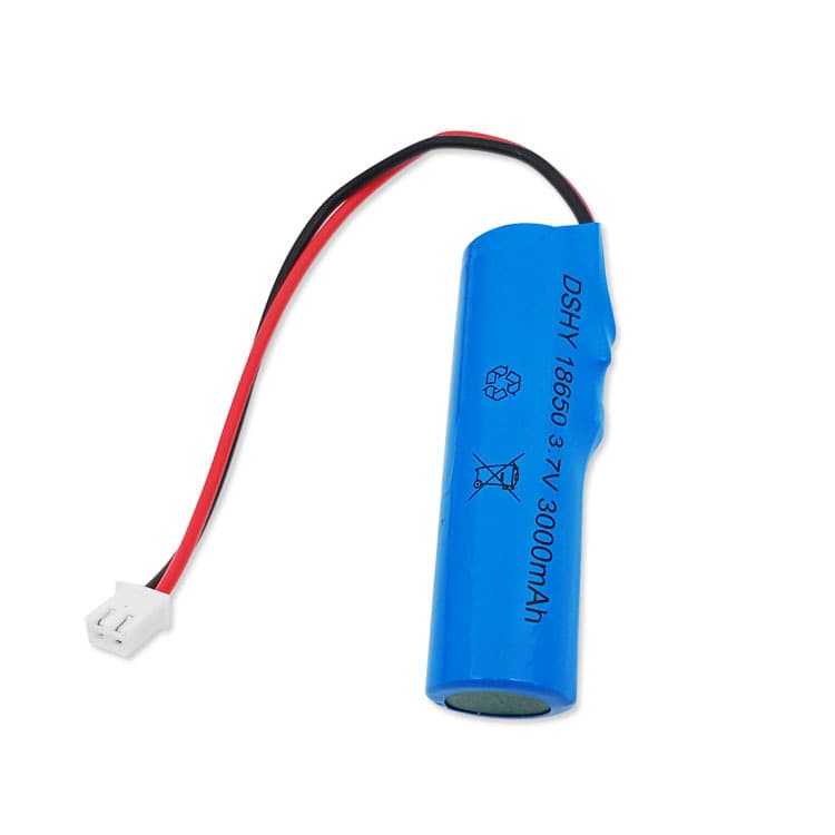 3.7V 18650 lithium battery XH-2P connector 3000mah plus protective plate battery rechargeable moving toy