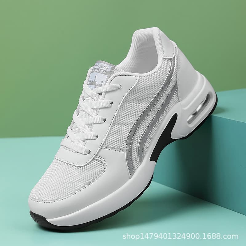 2025 Cross-Border Large Size Women's Mesh Breathable Height-Increasing Casual Sports Shoes New Hot Sale