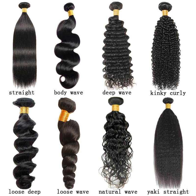 Cross-border 7A Natural Hair Weft Bundle European and American Human Hair Weft