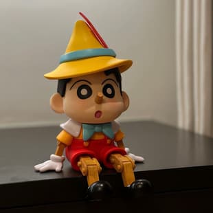 Pinocchio Crayon Shin-chan Figure Anime Peripheral Trendy Toy Doll Living Room Desktop Decoration Toy Gift