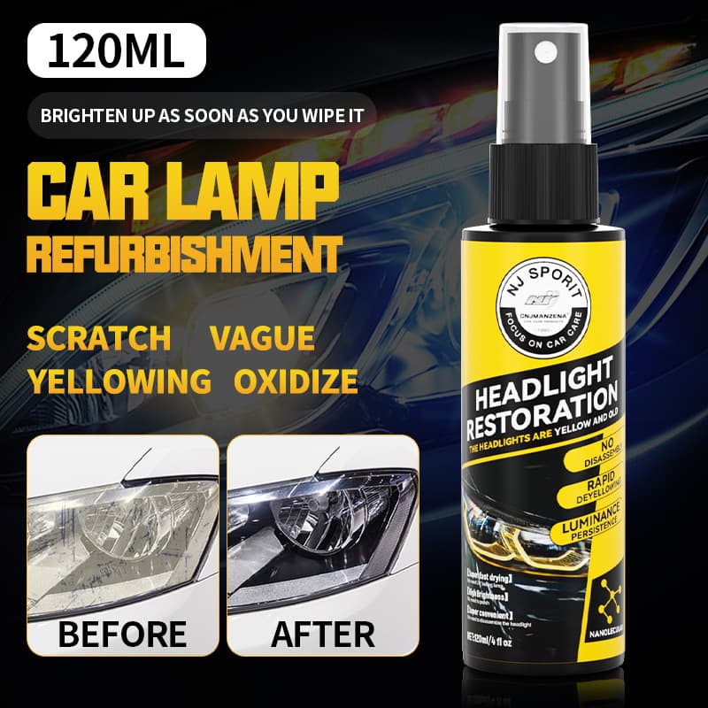 Factory Car Headlight Repair Fluid Renewal Yellowish Blurry Scratch Remover Spray Crystal Coating Spray For Vehicle Headlights