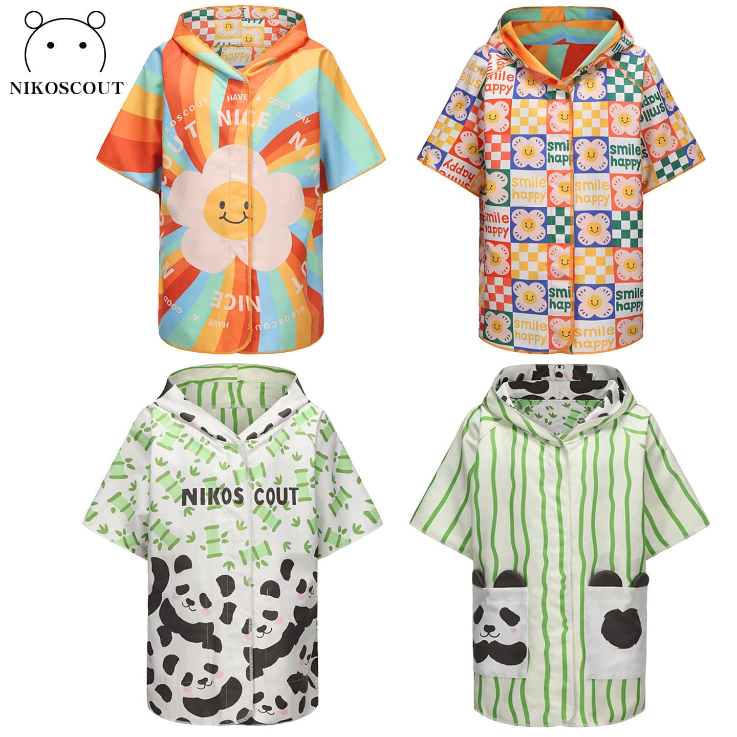 Children's Class A Bathrobe, Wearable Bath Towel with Hood, Quick-Dry Swimming Towel for Boys, Absorbent Cape for Girls