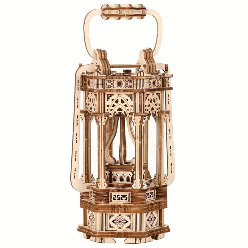 2026 New Cross-Border Dropshipping Wooden Retro Classic 3D Mosaic Lantern