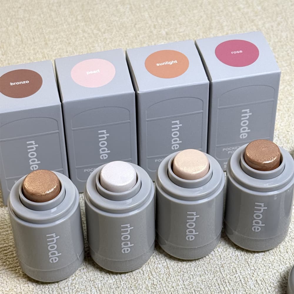 Cross-border Hailey Hailey same style lip and cheek dual-use Rhode highlighter blush stick piggy/freckle blush