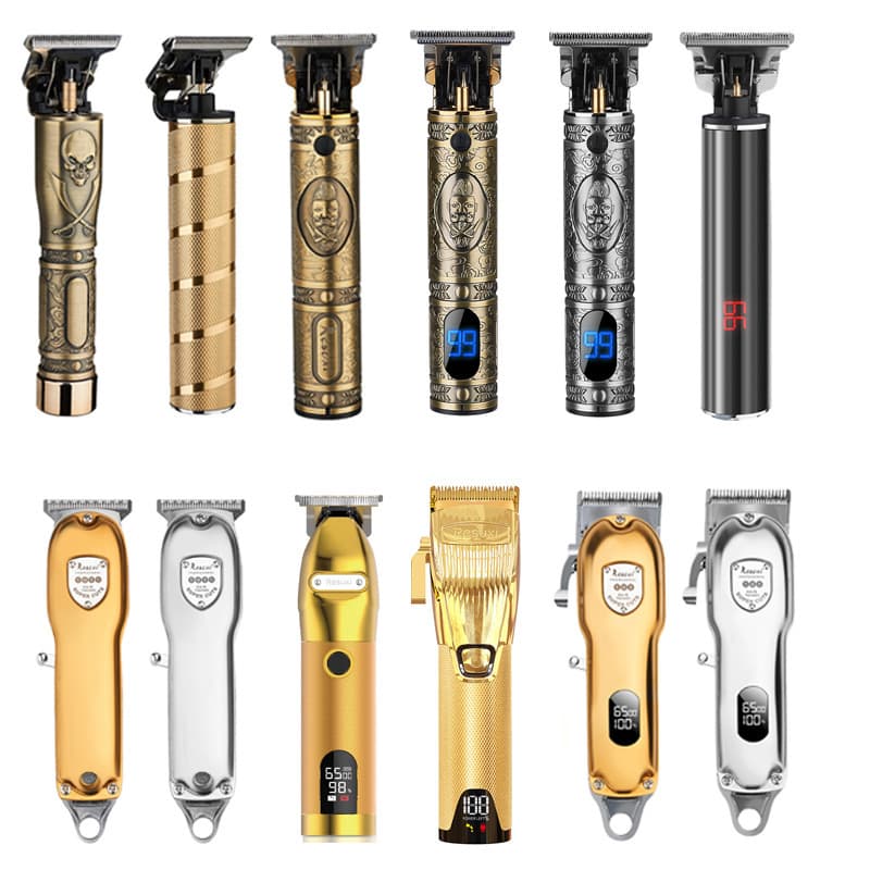 Cross-border Oil Head Carving Electric Hair Clipper Professional High Power LCD Digital Display Vintage Hair Trimmer