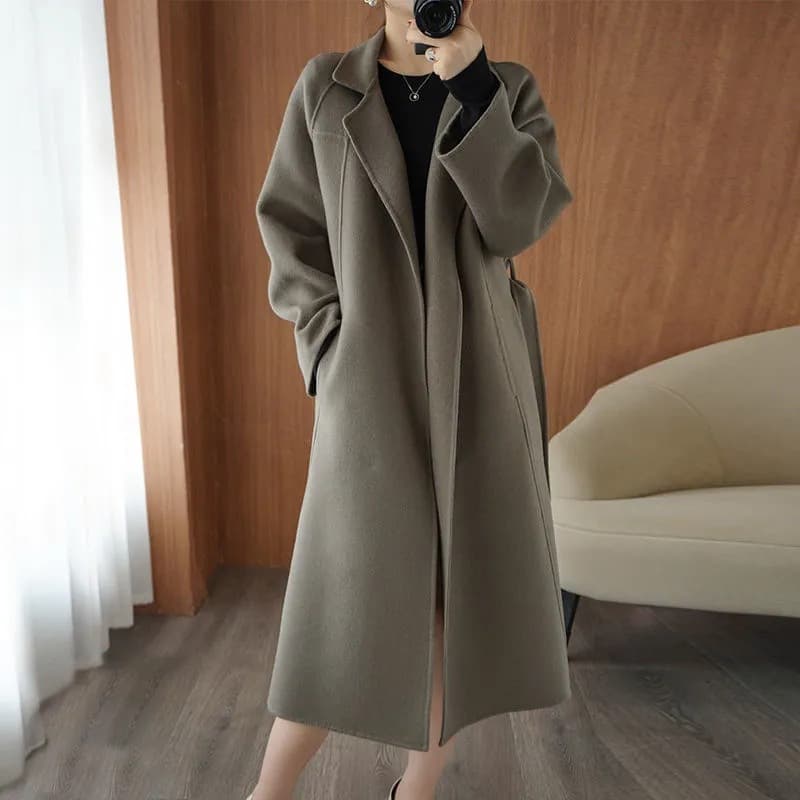 Women's Trendy Long Knee-Length Loose-Fit Plus Size New Arrival 2024 Autumn Winter High-End Cardigan Jacket