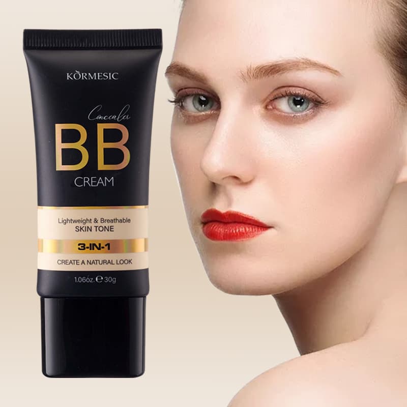 KORMESIC BB Cream Long-lasting Non-smudge Concealer Smooth Coverage Dark Circle Concealer Primer BB Cream