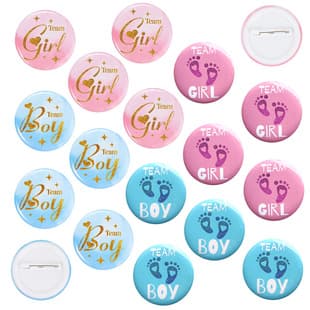 Cross-border Hot Selling Baby Shower Team Boy Tin Badge Boy Girl Team Girl Footprint Pin