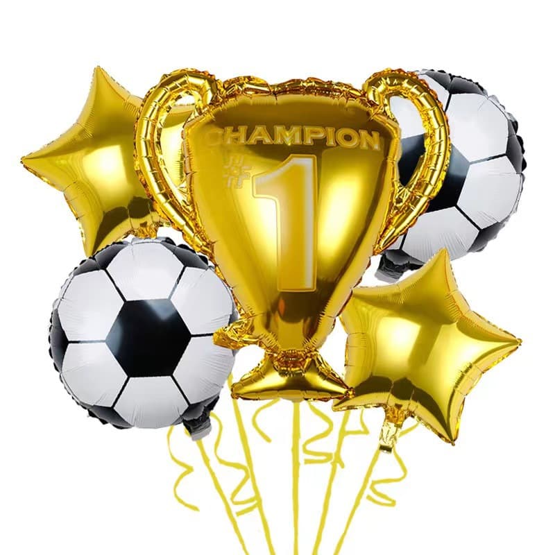Gold Champion Trophy Foil Balloon, Soccer Trophy Shaped Balloon, Kids Birthday Party Decoration Toy Balloon