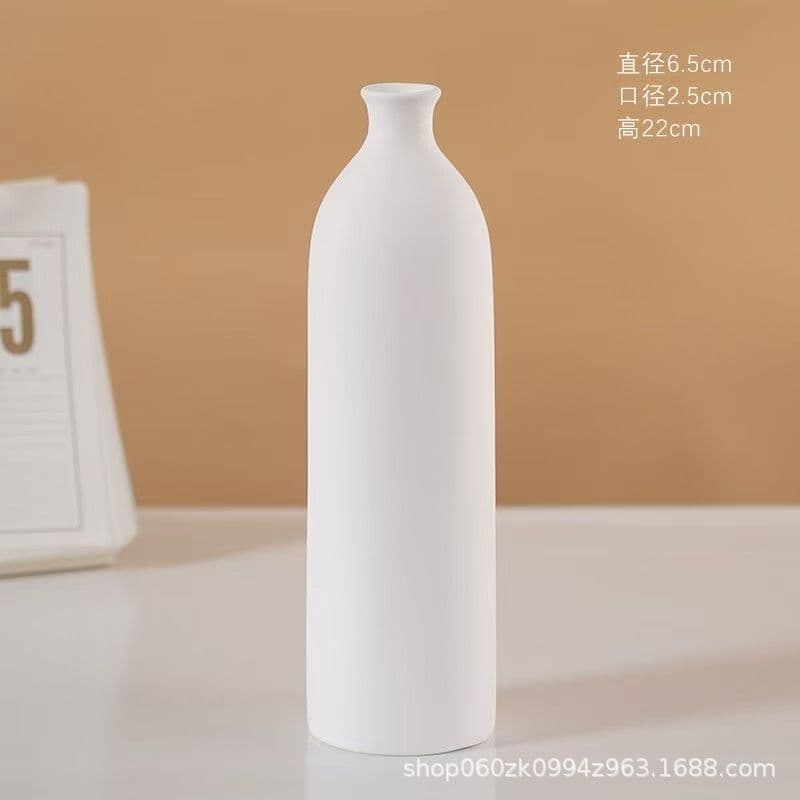 Unglazed Ceramic White Blank Vase DIY Handmade Material Parent-Child Painting for Kids Students Graffiti Creative Home Decor
