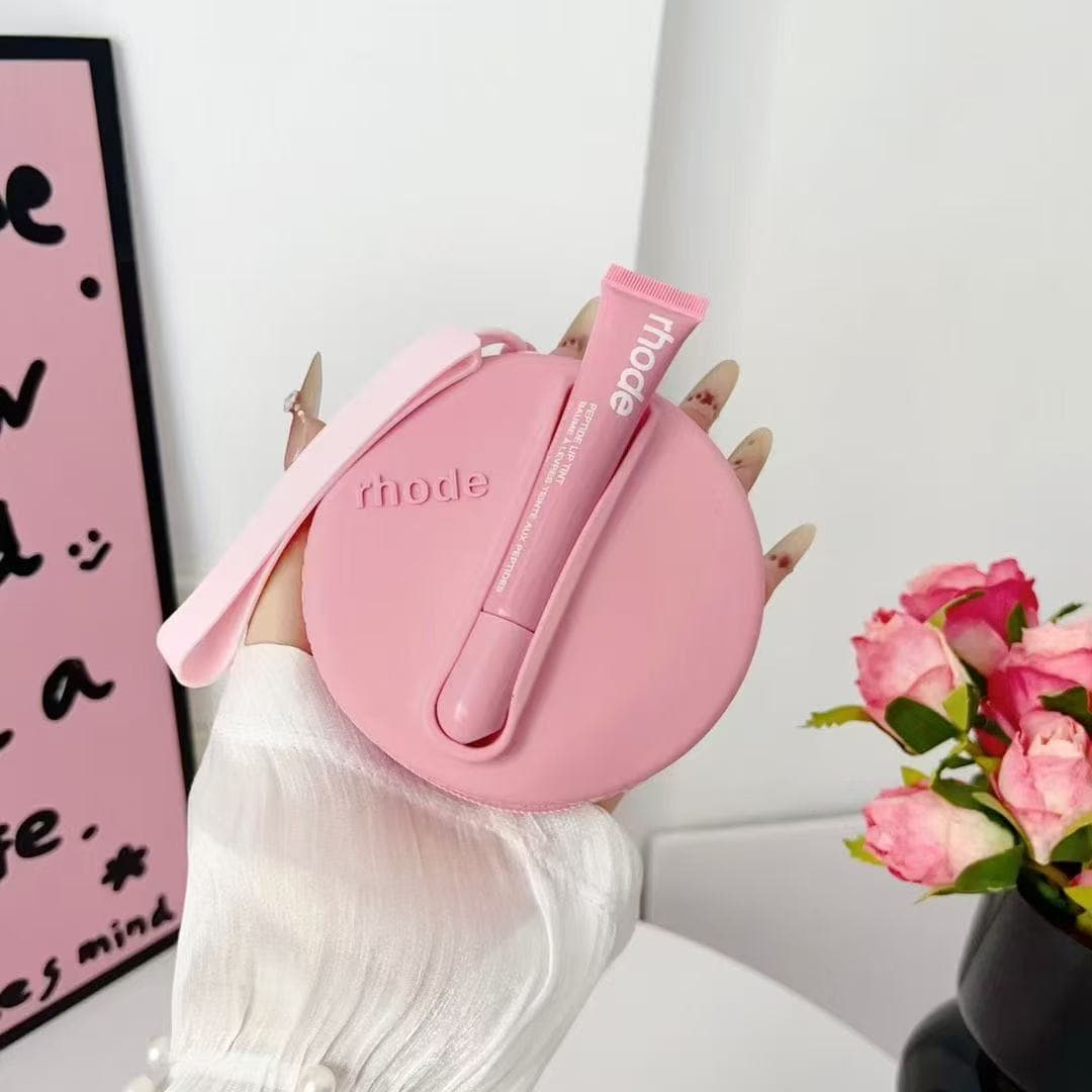 Best-Seller RHODE Silicone Heart Storage Pouch for Lipstick and Lip Glaze, Portable Earphone Case, Coin Purse
