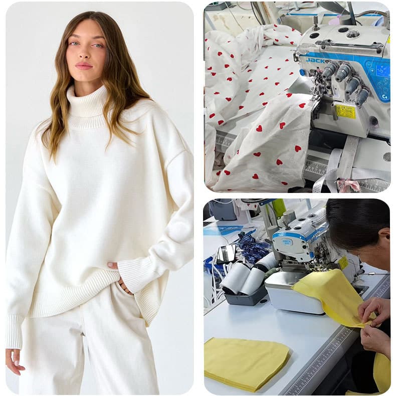 Cross-border Europe and America knitting sampling, pullovers, cardigans, sweater sets, knitting dyeing processing, custom from images or samples.