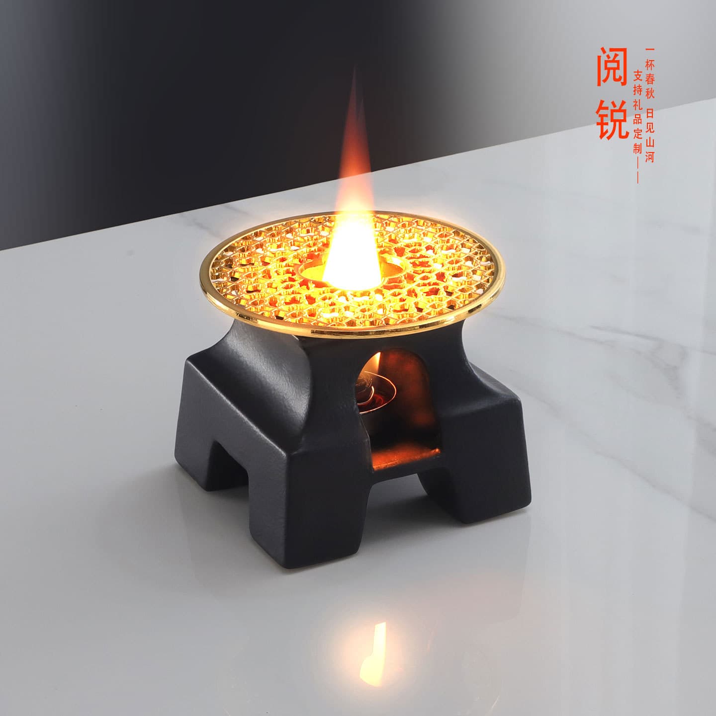 Mini Alcohol Tea Warmer with Constant Temperature, Home Wellness Candle-heated Simmering Pot