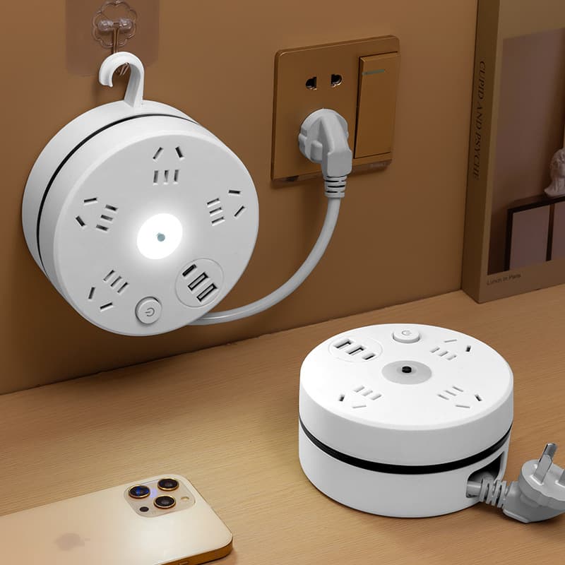 Multi-Function USB Socket Panel High Power Long Line Multi-Outlet with Cable Power Strip for Dormitory Use