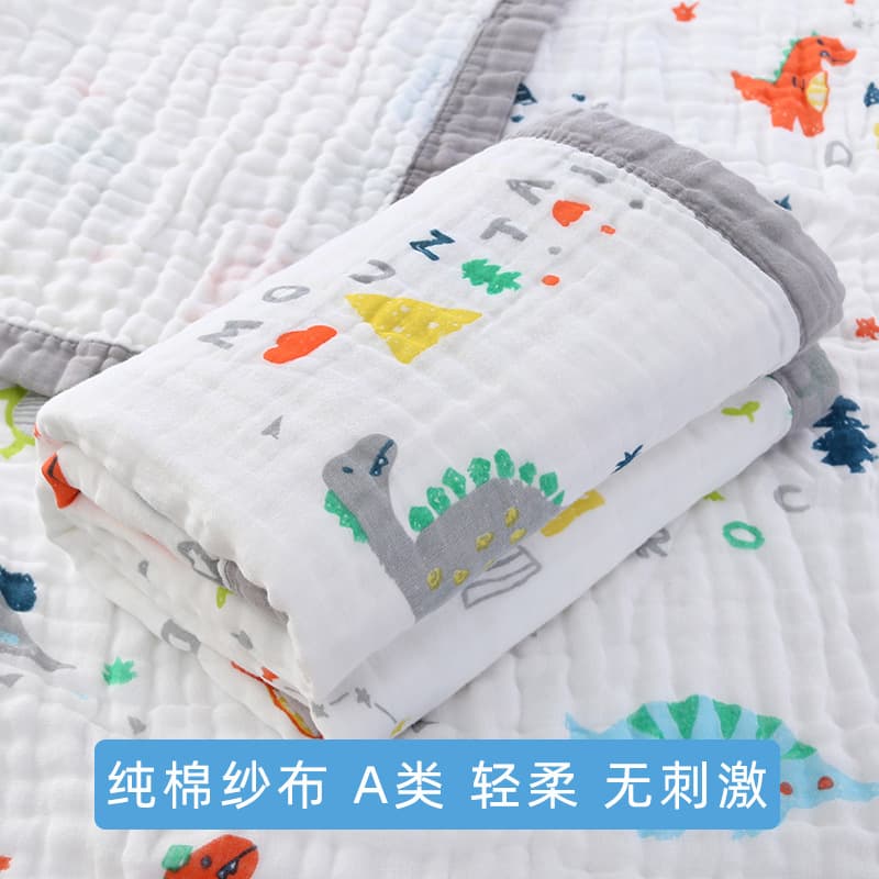 Bath towel baby pure cotton six-layer gauze newborn baby thickened soft absorbent cotton children's blanket wholesale