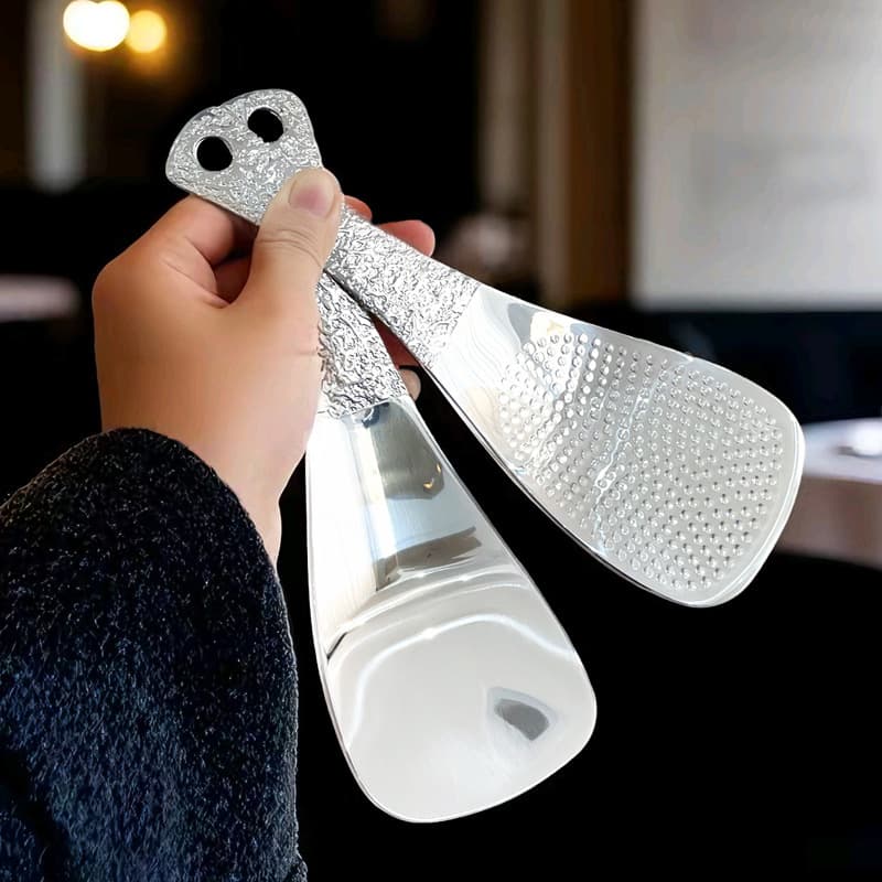 304 Stainless Steel Hammered Rice Paddle 18-10 Steel Stamped Rice Spoon Kitchen Rice Serving Spoon Non-Stick Rice Shovel Large Rice Scoop