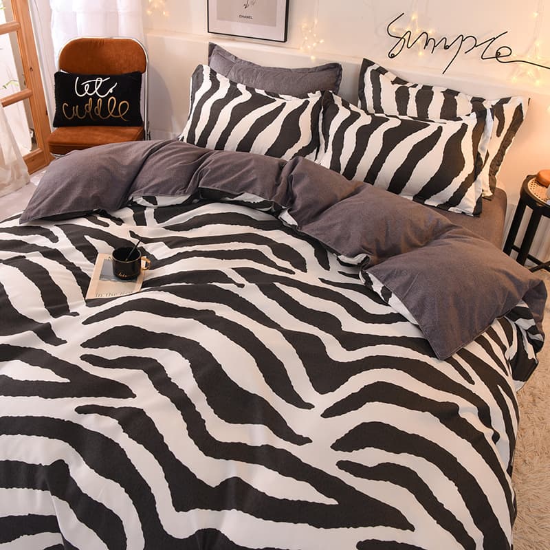 Bedding 3-Piece Set Gift Washed Cotton Fitted Sheet Duvet Cover Sheet 4-Piece Set Drop Shipping Factory Wholesale