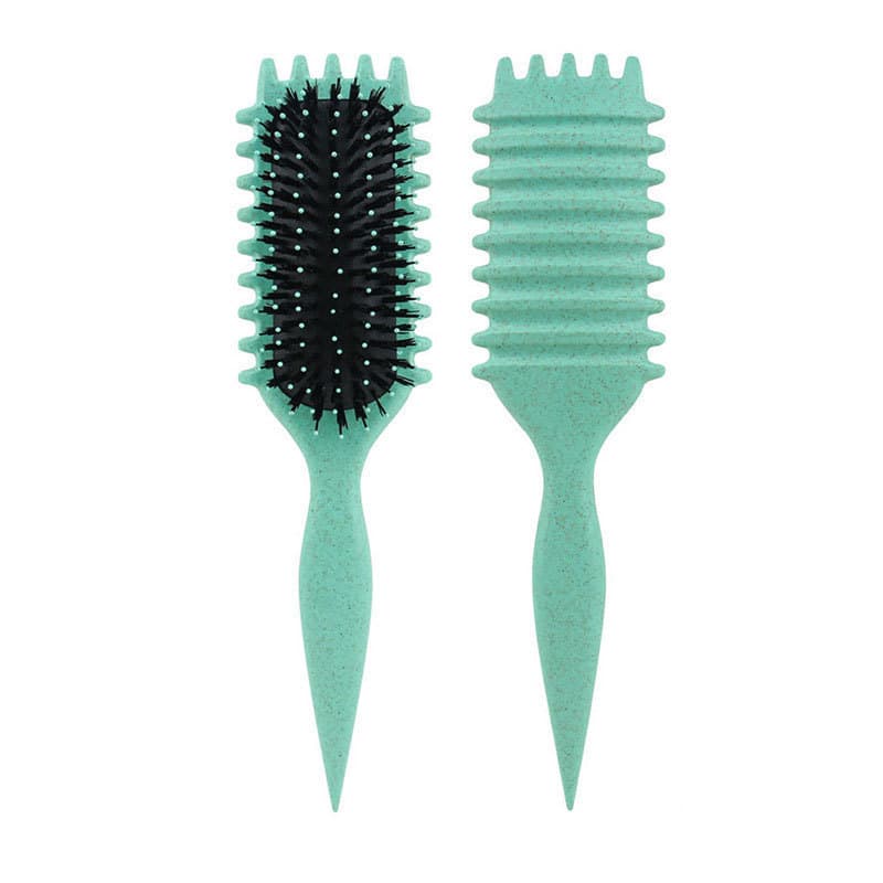 Cross-border Boar Bristle and Nylon Mixed Hairbrush Cushion Hair Styling Smoothing Massage Curly Hair Wheat Straw Cushion Wholesale