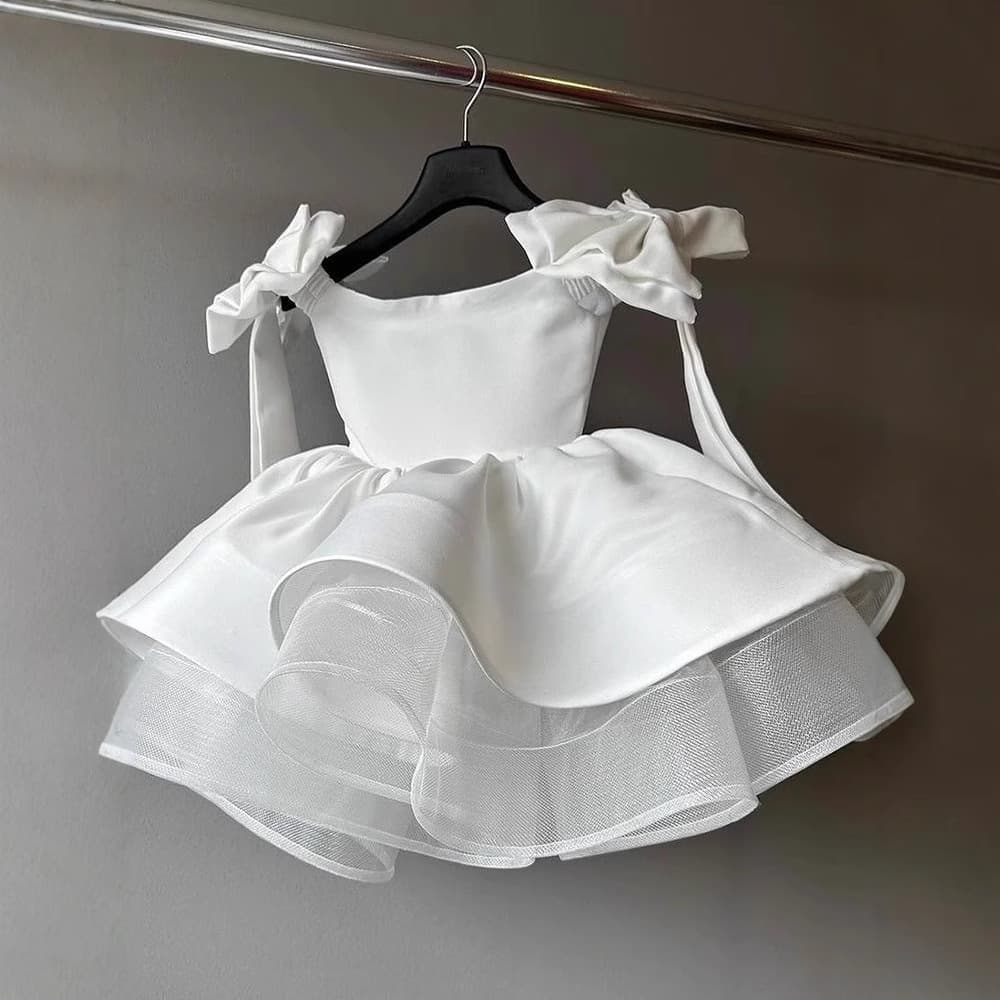 Children's Formal Dress 2025 New European and American Puffy Skirt Girl Bow Princess Dress Birthday Host Violin Performance Dress