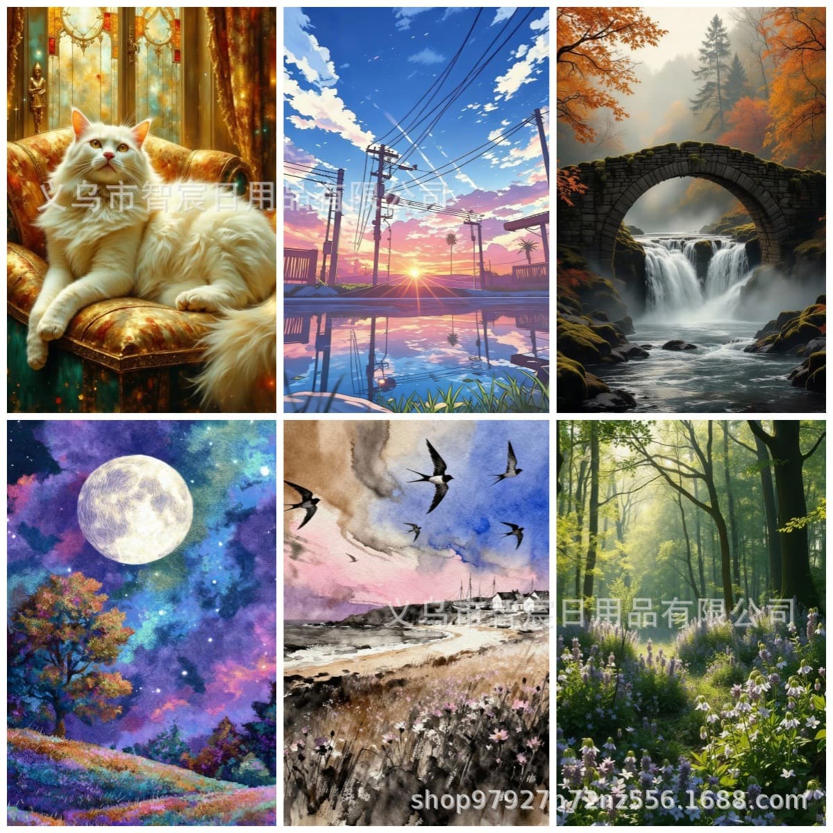Cross-border hot selling 5D diamond painting, animation character scenery diamond painting, full diamond DIY decorative painting, dropshipping for all platforms