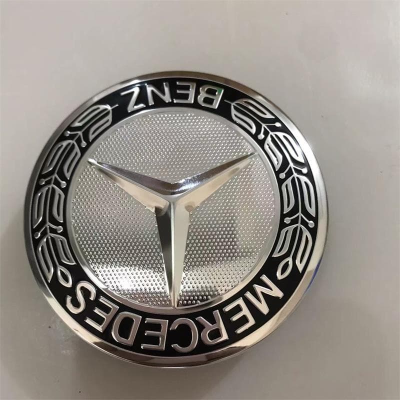 For Mercedes Wheel Hub Caps 75mm Mercedes Full Range Modified Wheel Hub Caps Black Silver Wheat Ear Center Cover