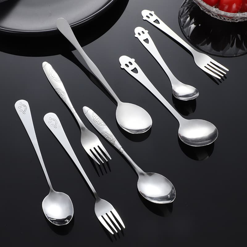 Wholesale Stainless Steel Watermelon Spoon Coffee Spoon Dessert Spoon Stirring Spoon Household Daily Spoon Fork Gift Spoon Fork