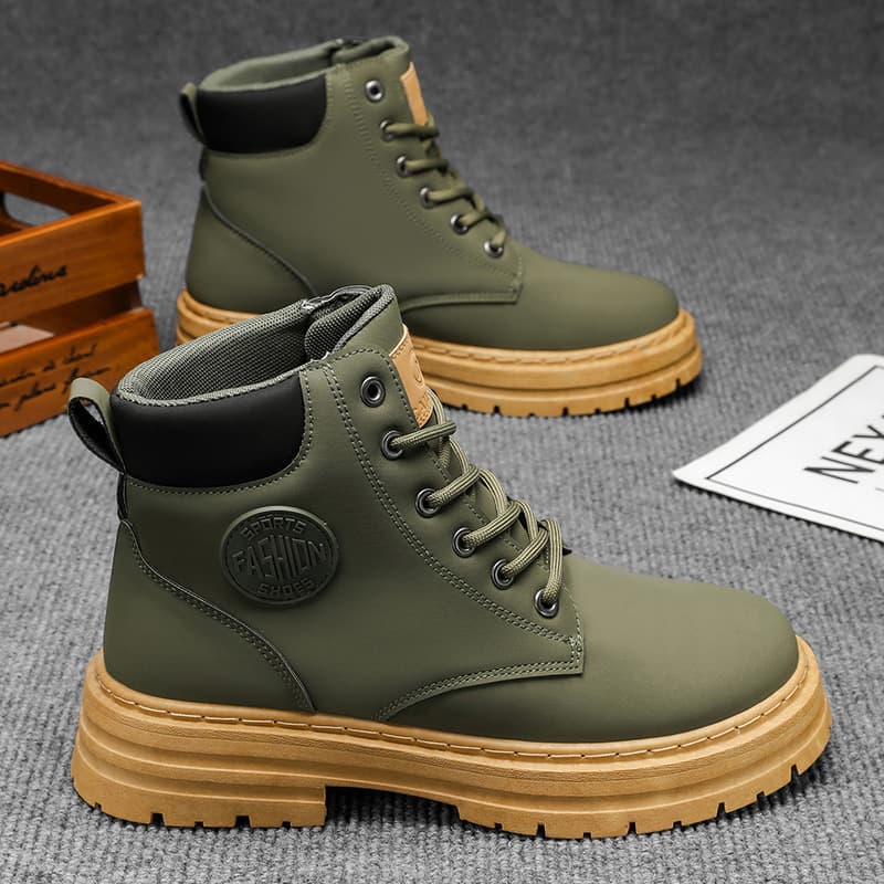 Big Yellow Boots 2024 Autumn/Winter Men's Martin Boots Work Waterproof Slip-Resistant Hiking Shoes Construction Durable Labor Protection Shoes