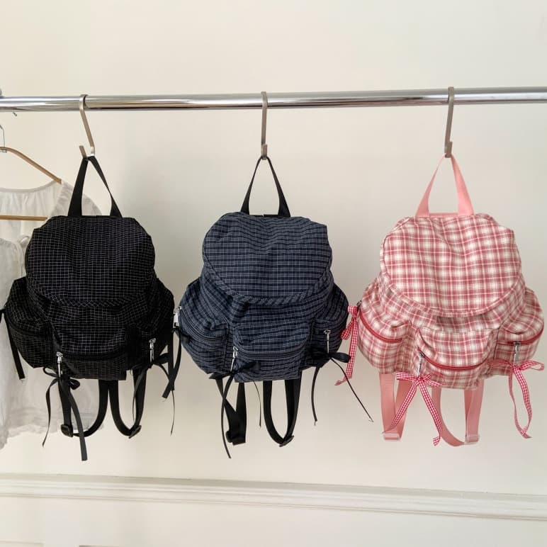 2025 New Korean Fennec Butterfly Bow Silver Backpack Large Capacity Casual Student Nylon Small Backpack