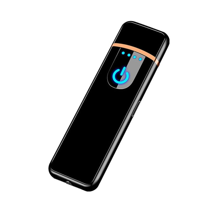 Touch-sensing mini USB rechargeable lighter, gift electronic cigarette lighter with windproof function and gift box option