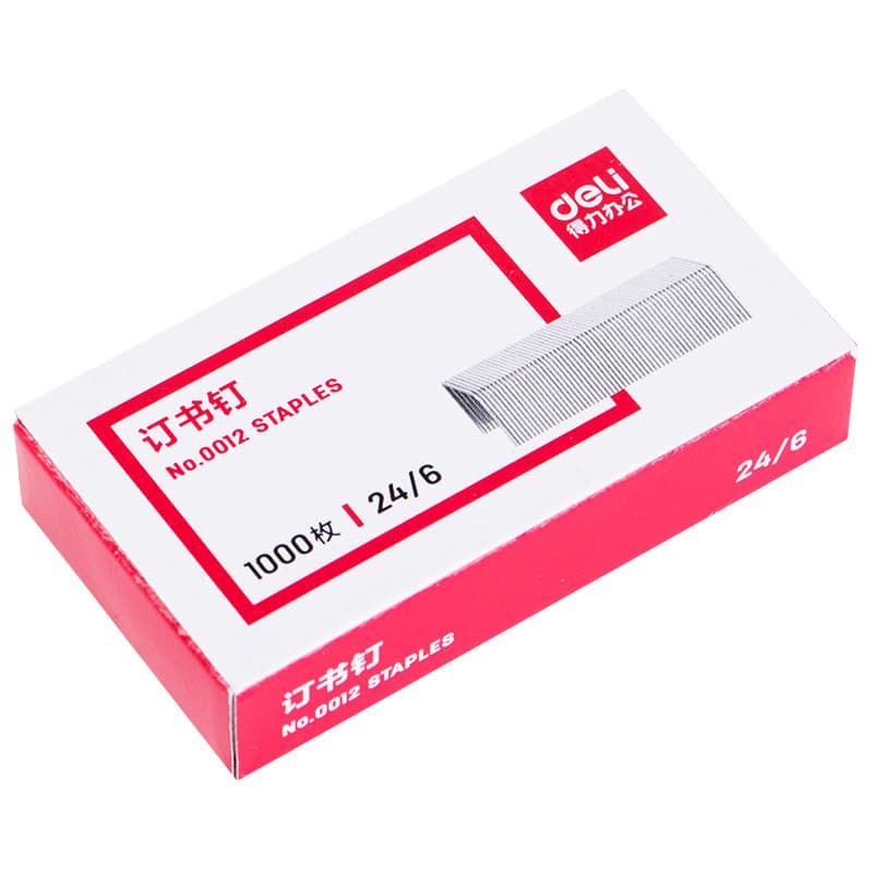 Deli Stationery 0012 Staples, Universal No.12 Standard Staples 24/6 Staples for Staplers, Bulk Wholesale
