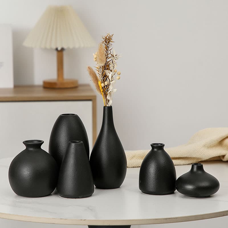 Cross-border Ceramic Vase Home Decoration Wholesale Modern Minimalist Living Room Dried Flower Vase Amazon AliExpress Wholesale